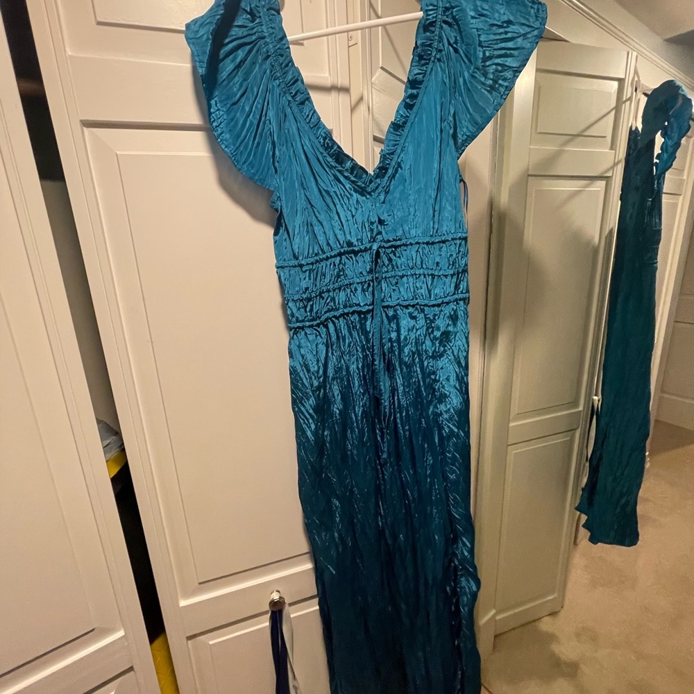J. Crew Teal Midi Dress